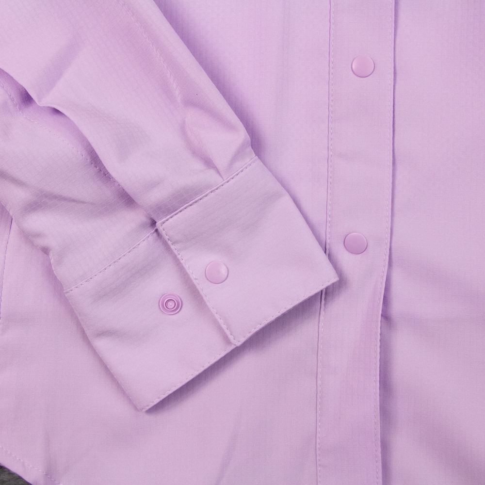 COLUMBIA Women's S PFG Tamiami‎ II Purple Hydrangea Long Sleeve Shirt - Picture 6 of 14